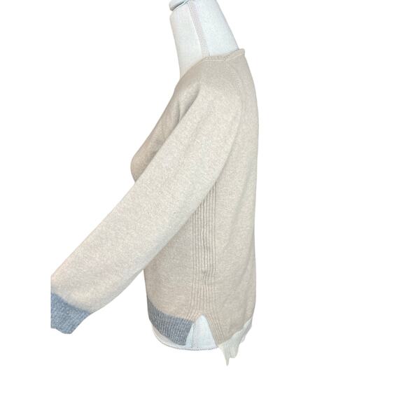 Rosso35 tan cashmere merino wool sweater neutral casual preppy quiet luxury - Picture 5 of 9